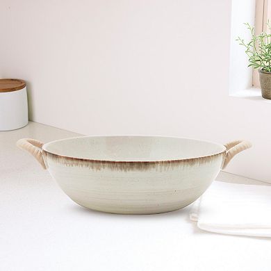 Sonoma Goods For Life® Wicker Handle Ceramic Bowl 
