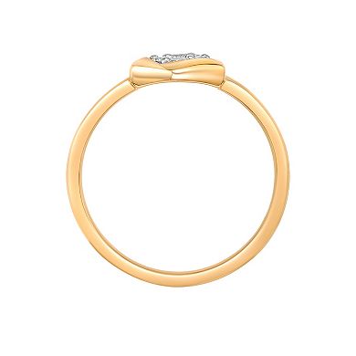 Gemminded 10k Gold 1/5 Carat T.W. Diamond Hexagon Ring