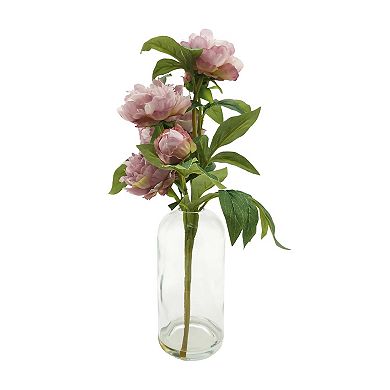 Sonoma Goods For Life® Faux Peony Flowers In Glass Vase