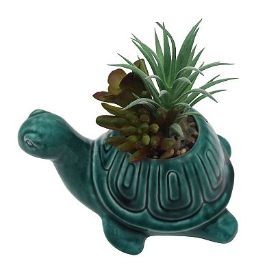 Sonoma Goods For Life® Artificial Air Plant In Teal Turtle Planter Table Decor