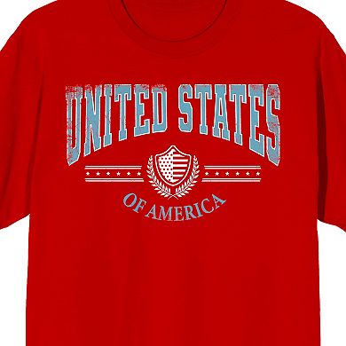 Men's American USA Crest Graphic Tee