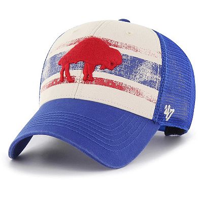Men's '47 Cream Buffalo Bills Breakout MVP Trucker Adjustable Hat