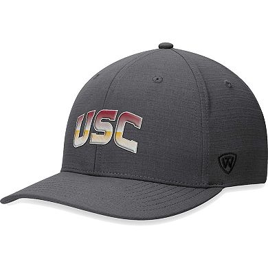 Men's Top of the World Gray USC Trojans Iron Flex Hat
