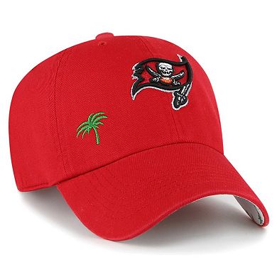 Women's '47 Red Tampa Bay Buccaneers Confetti Icon Clean Up Adjustable Hat