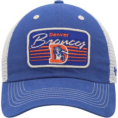 Men's '47 Royal/Natural Denver Broncos Legacy Five Point Trucker Clean Up Adjustable Hat