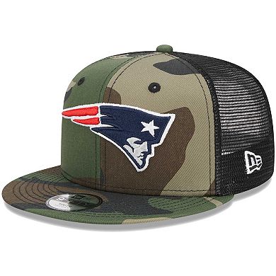 Youth New Era Camo New England Patriots  Main Trucker 9FIFTY Snapback Hat