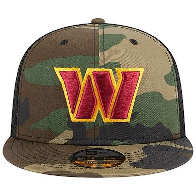 Men's New Era Camo Washington Commanders  Main Trucker 9FIFTY Snapback Hat