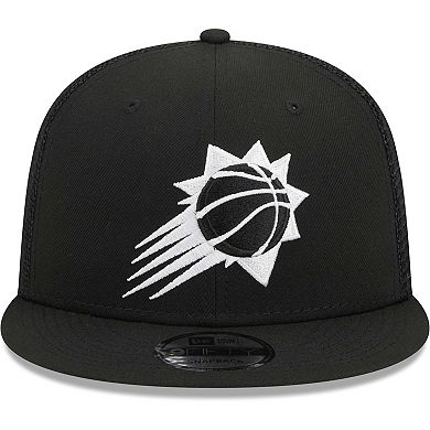 Men's New Era Black Phoenix Suns Evergreen 9FIFTY Trucker Snapback Hat