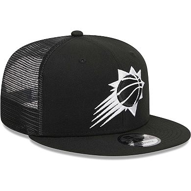 Men's New Era Black Phoenix Suns Evergreen 9FIFTY Trucker Snapback Hat