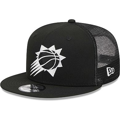 Men's New Era Black Phoenix Suns Evergreen 9FIFTY Trucker Snapback Hat