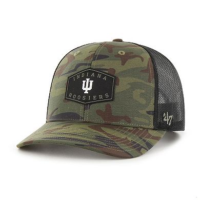 Men's '47 Camo/Black Indiana Hoosiers OHT Military Appreciation Cargo Convoy Adjustable Hat