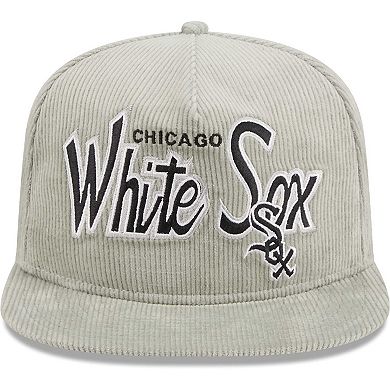 Men's New Era Gray Chicago White Sox Corduroy Golfer Adjustable Hat