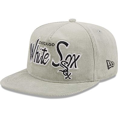 Men's New Era Gray Chicago White Sox Corduroy Golfer Adjustable Hat