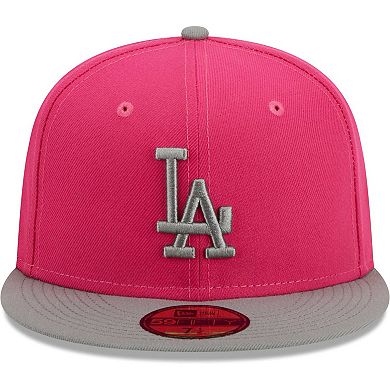 Men's New Era Pink Los Angeles Dodgers Two-Tone Color Pack 59FIFTY Fitted Hat