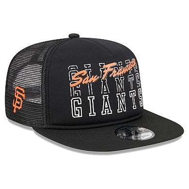 Men's New Era Black San Francisco Giants  Street Team A-Frame Trucker 9FIFTY Snapback Hat