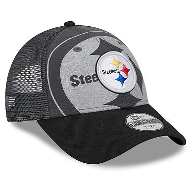 Preschool New Era Graphite/Black Pittsburgh Steelers Reflect 9FORTY Adjustable Hat