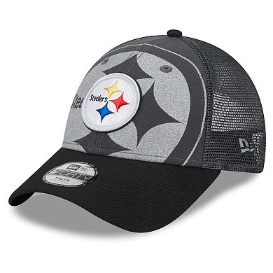 Preschool New Era Graphite/Black Pittsburgh Steelers Reflect 9FORTY Adjustable Hat