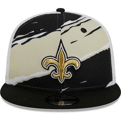 Men's New Era Black New Orleans Saints  Tear Trucker 9FIFTY Snapback Hat