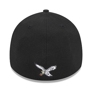 Men's New Era Black Philadelphia Eagles City Originals 39THIRTY Flex Hat