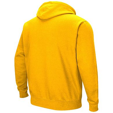 Men's Colosseum Gold West Virginia Mountaineers Sunrise Pullover Hoodie