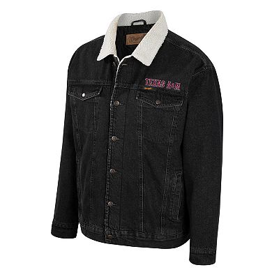 Men's Colosseum x Wrangler Charcoal Texas A&M Aggies Western Button-Up Denim Jacket