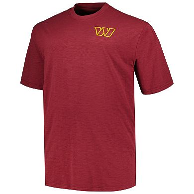 Men's Profile Burgundy Washington Commanders Big & Tall Two-Hit Throwback T-Shirt