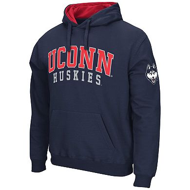 Men's Colosseum Navy UConn Huskies Double Arch Pullover Hoodie