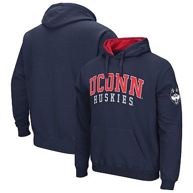 Men's Colosseum Navy UConn Huskies Double Arch Pullover Hoodie