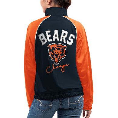 Women's G-III 4Her by Carl Banks  Navy Chicago Bears Showup Fashion Dolman Full-Zip Track Jacket