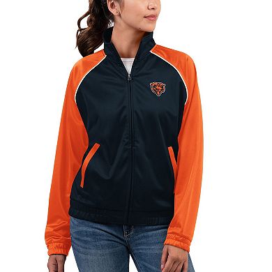 Women's G-III 4Her by Carl Banks  Navy Chicago Bears Showup Fashion Dolman Full-Zip Track Jacket