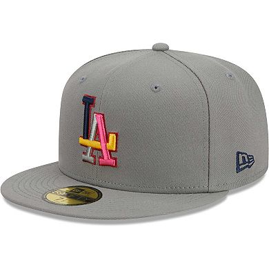 Men's New Era Gray Los Angeles Dodgers Color Pack 59FIFTY Fitted Hat