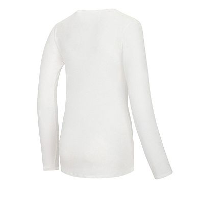 Women's Concepts Sport  White/Black Iowa Hawkeyes Long Sleeve V-Neck T-Shirt & Gauge Pants Sleep Set