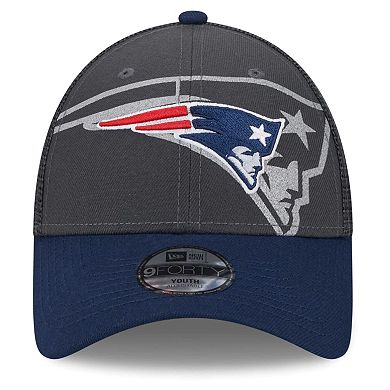 Preschool New Era Graphite/Navy New England Patriots Reflect 9FORTY Adjustable Hat