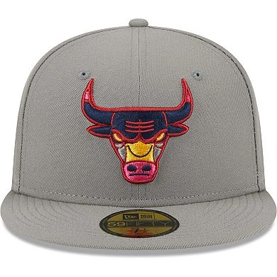 Men's New Era Gray Chicago Bulls Color Pack 59FIFTY Fitted Hat