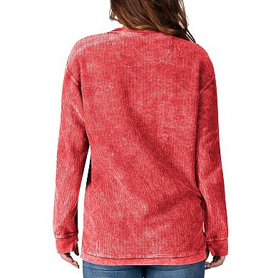 Women's G-III 4Her by Carl Banks Red Tampa Bay Buccaneers Comfy Cord Pullover Sweatshirt