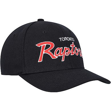 Men's Mitchell & Ness Black Toronto Raptors MVP Team Script 2.0 Stretch Snapback Hat