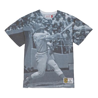 Men's Mitchell & Ness Pete Rose Cincinnati Reds Cooperstown Collection Highlight Sublimated Player Graphic T-Shirt