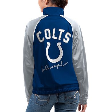 Women's G-III 4Her by Carl Banks  Royal Indianapolis Colts Showup Fashion Dolman Full-Zip Track Jacket