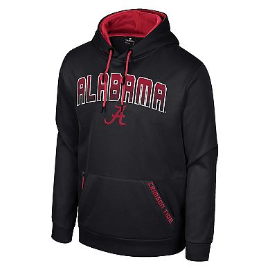 Men's Colosseum Black Alabama Crimson Tide Reese Pullover Hoodie