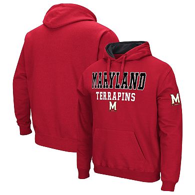 Men's Colosseum Red Maryland Terrapins Sunrise Pullover Hoodie