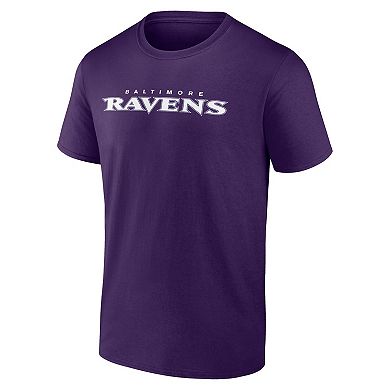 Men's Profile  Purple Baltimore Ravens Big & Tall Two-Sided T-Shirt