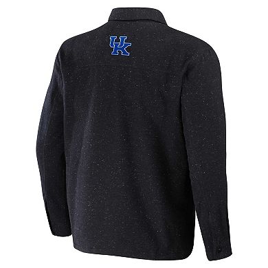 Men's Darius Rucker Collection by Fanatics  Heather Charcoal Kentucky Wildcats Sherpa-Lined Full-Snap Shacket