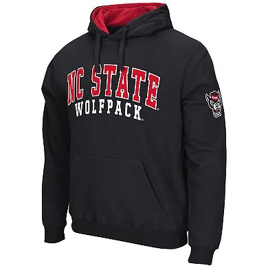 Men's Colosseum Black NC State Wolfpack Double Arch Pullover Hoodie