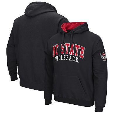 Men's Colosseum Black NC State Wolfpack Double Arch Pullover Hoodie