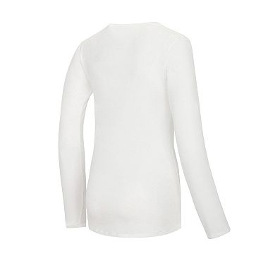Women's Concepts Sport  White/Crimson Alabama Crimson Tide Long Sleeve V-Neck T-Shirt & Gauge Pants Sleep Set