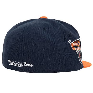 Men's Mitchell & Ness Navy/Orange Detroit Tigers Bases Loaded Fitted Hat