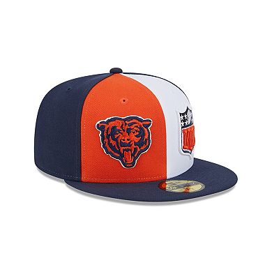 Men's New Era  Orange/Navy Chicago Bears 2023 Sideline 59FIFTY Fitted Hat