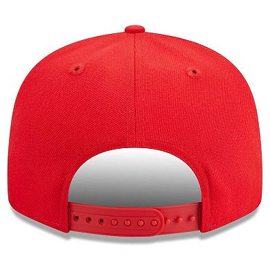 Men's New Era Red Houston Rockets Golden Tall Text 9FIFTY Snapback Hat