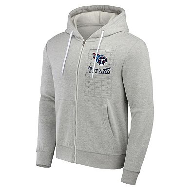 Men's NFL x Darius Rucker Collection by Fanatics Heather Gray Tennessee Titans Domestic Full-Zip Hoodie