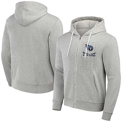 Men's NFL x Darius Rucker Collection by Fanatics Heather Gray Tennessee Titans Domestic Full-Zip Hoodie